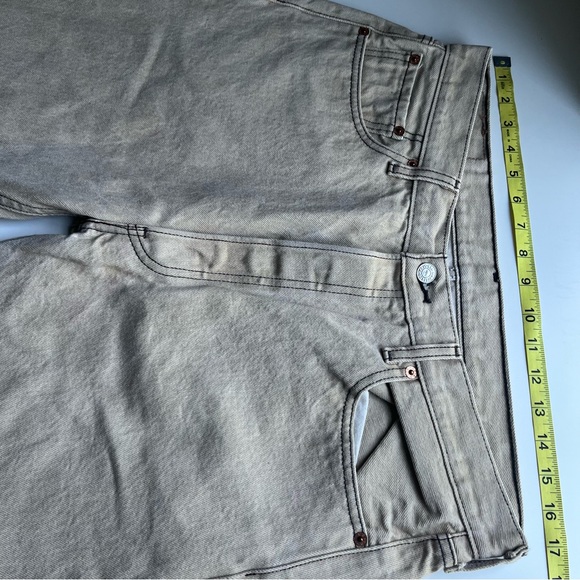 Levis 501 XX Straight Leg Beige Button Fly Rigid Y2K Jeans 36 X 34 (34 X 31) - Picture 10 of 11